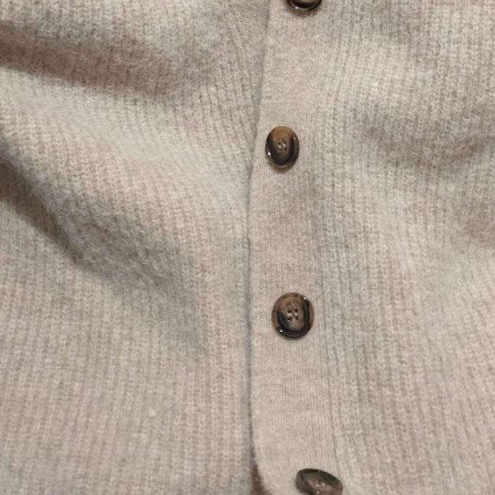 & other stories - Oversized Alpaca Blend Cardigan | Size Small | Beige Champagne - Picture 4 of 12